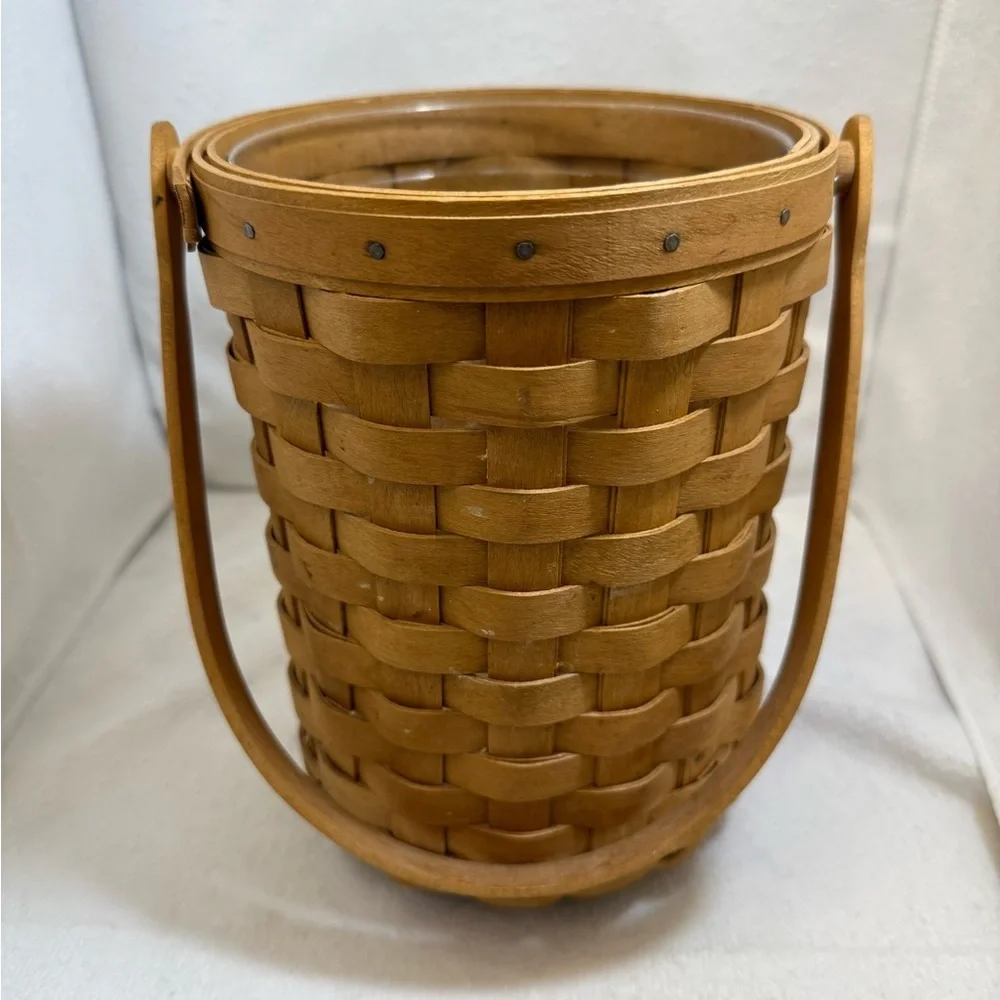 Longaberger Handmade Basket with Brown Finish